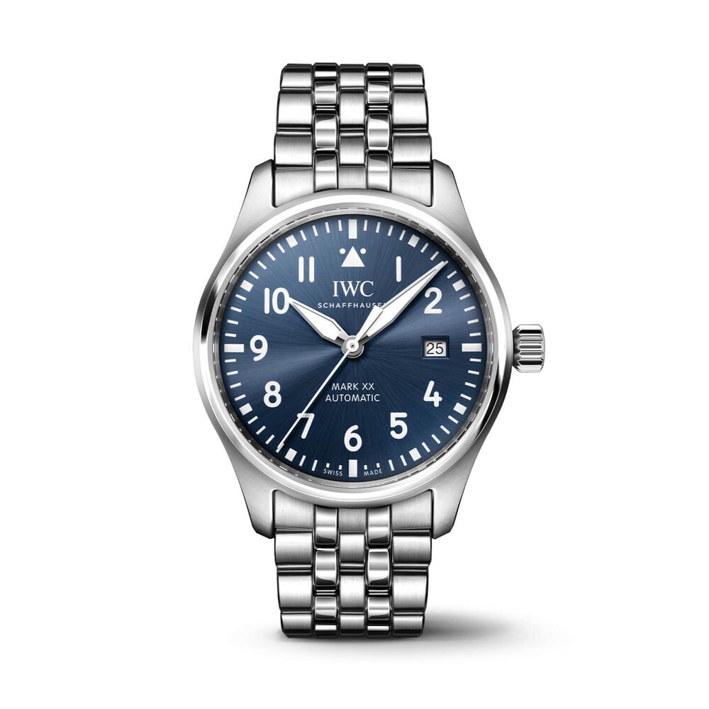 IWC Schaffhausen Pilot's Mark XX 40mm Blue Dial Bracelet Watch image number 0
