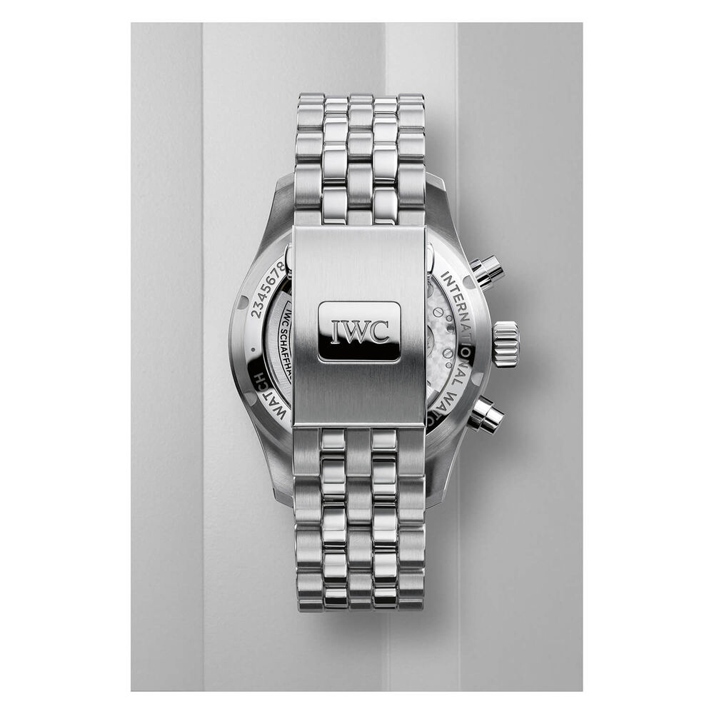 IWC Schaffhausen Pilot's Watch Chronograph 41 Blue Dial Bracelet Watch image number 2