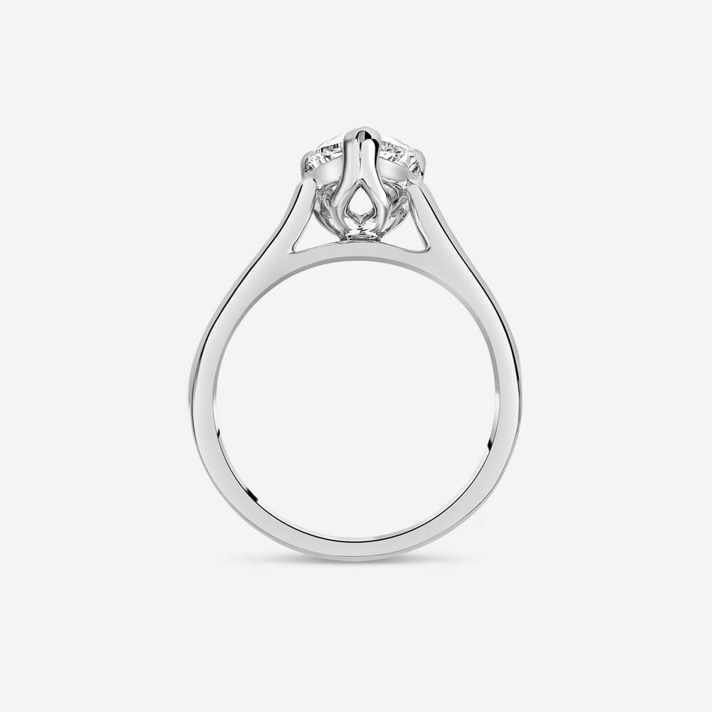 Born Platinum Lab Grown 2ct Pear Diamond Ring image number 3
