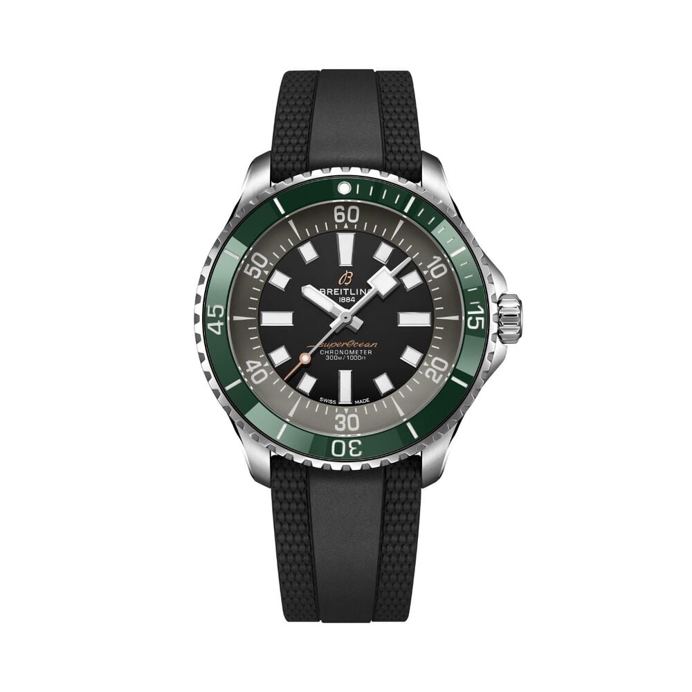 Breitling Superocean Auto 44 UK Limited Edition Black Dial & Rubber Strap Watch