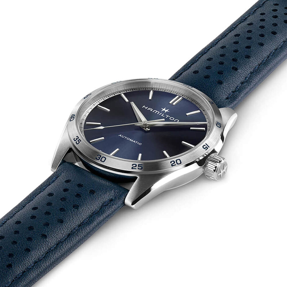 Hamilton Jazzmaster Performer Auto 38mm Blue Dial & Strap Watch image number 1