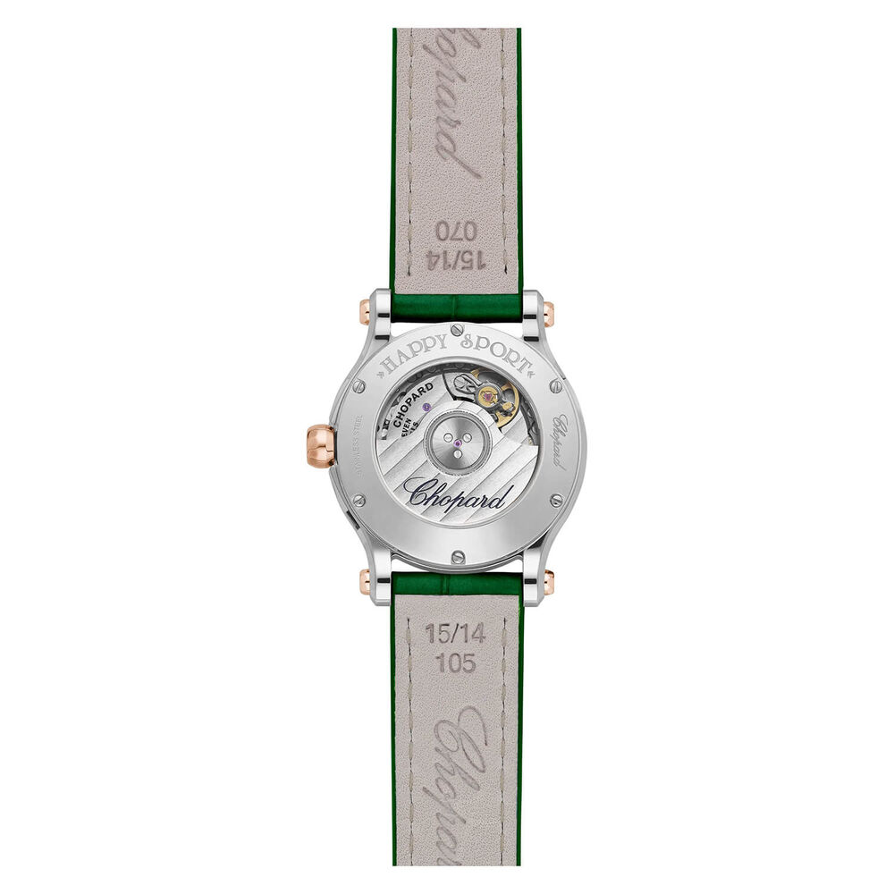 Chopard Happy Sport 30mm Green Dial Green Strap Watch