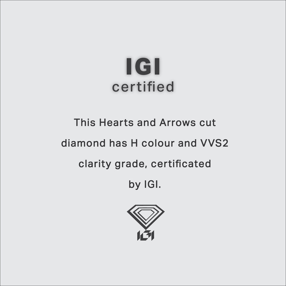 Platinum 0.58ct Round Diamond Four Claw Solitaire Ring