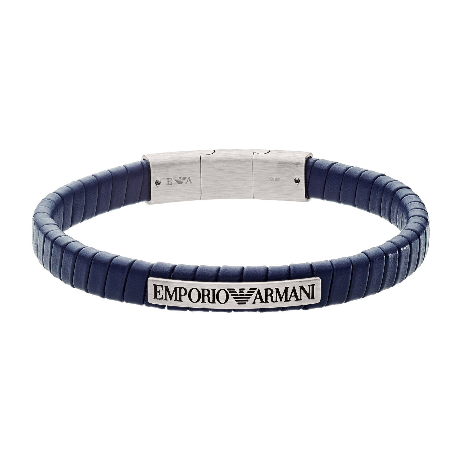 Emporio Armani Gold Tone and Black Leather Men's Bracelet | 0121257 |  Beaverbrooks the Jewellers