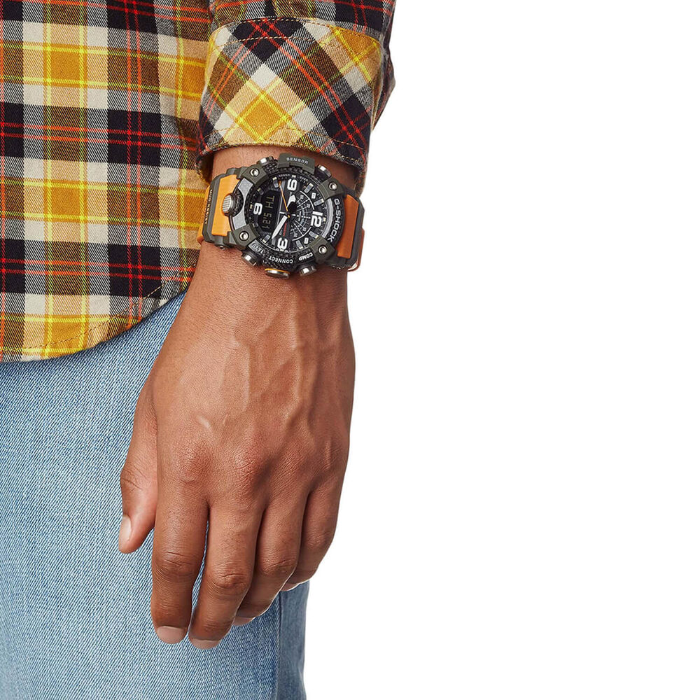 G-SHOCK Master of G Land Mudmaster 55.4mm Dial Orange Resin Strap Watch image number 5