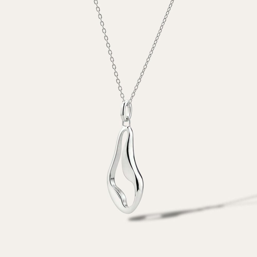 Sterling Silver Open Swirl Centre Pendant
