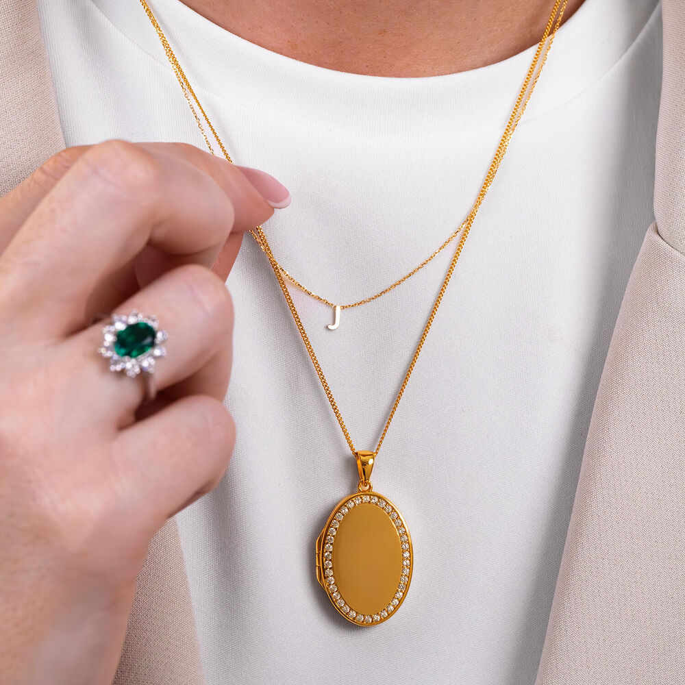 9 Carat Yellow Gold Petite Initial J Necklet