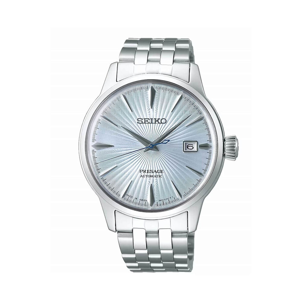 Seiko Presage Cocktail &lsquo;Skydiving&rsquo; 40.5mm Blue Dial Steel Bracelet Watch