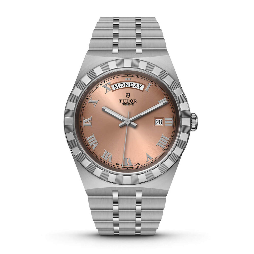 TUDOR Royal 41mm Day & Date Salmon Roman Numerals Dial Watch