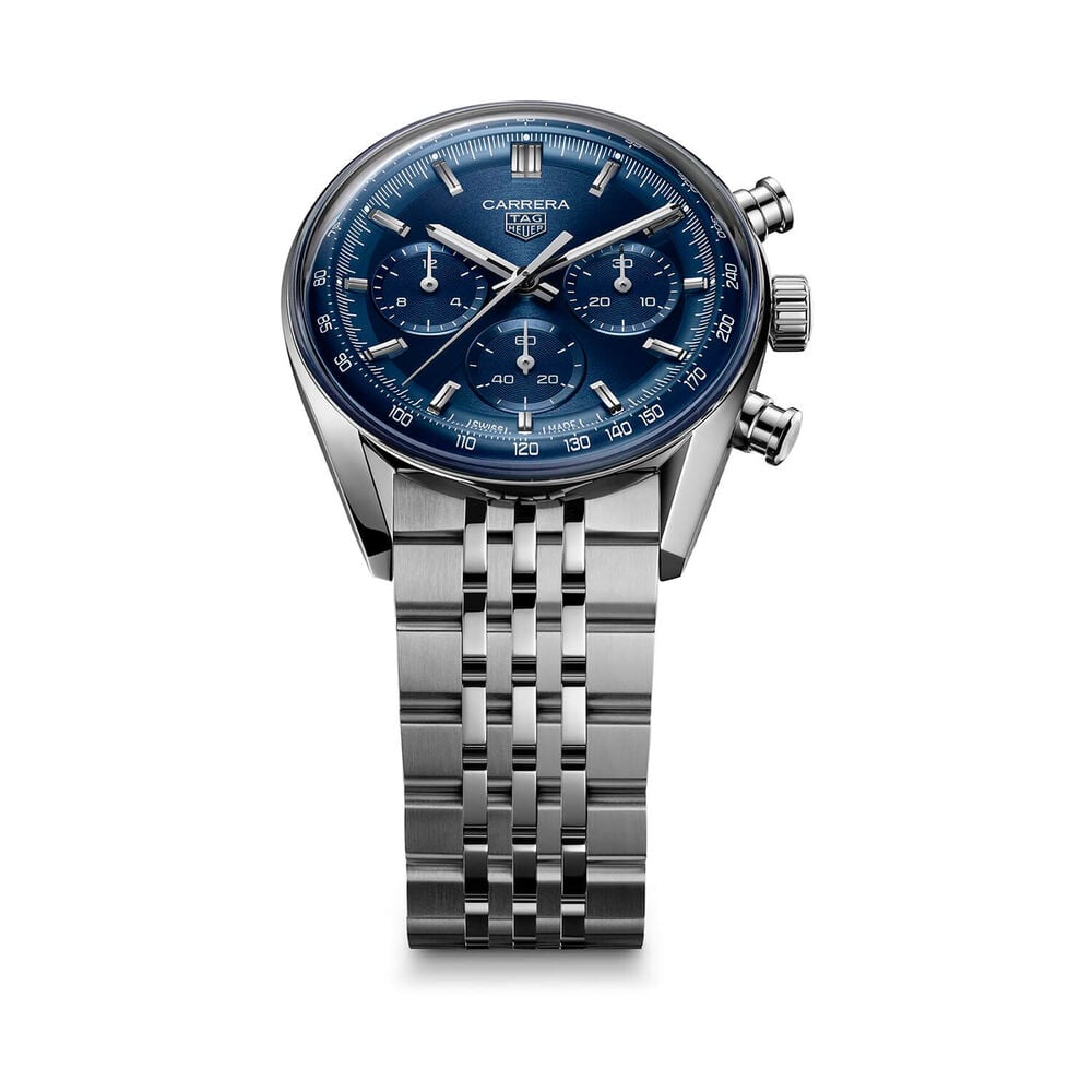 TAG Heuer Carrera Chronograph 41mm Blue Dial Steel Bracelet Watch