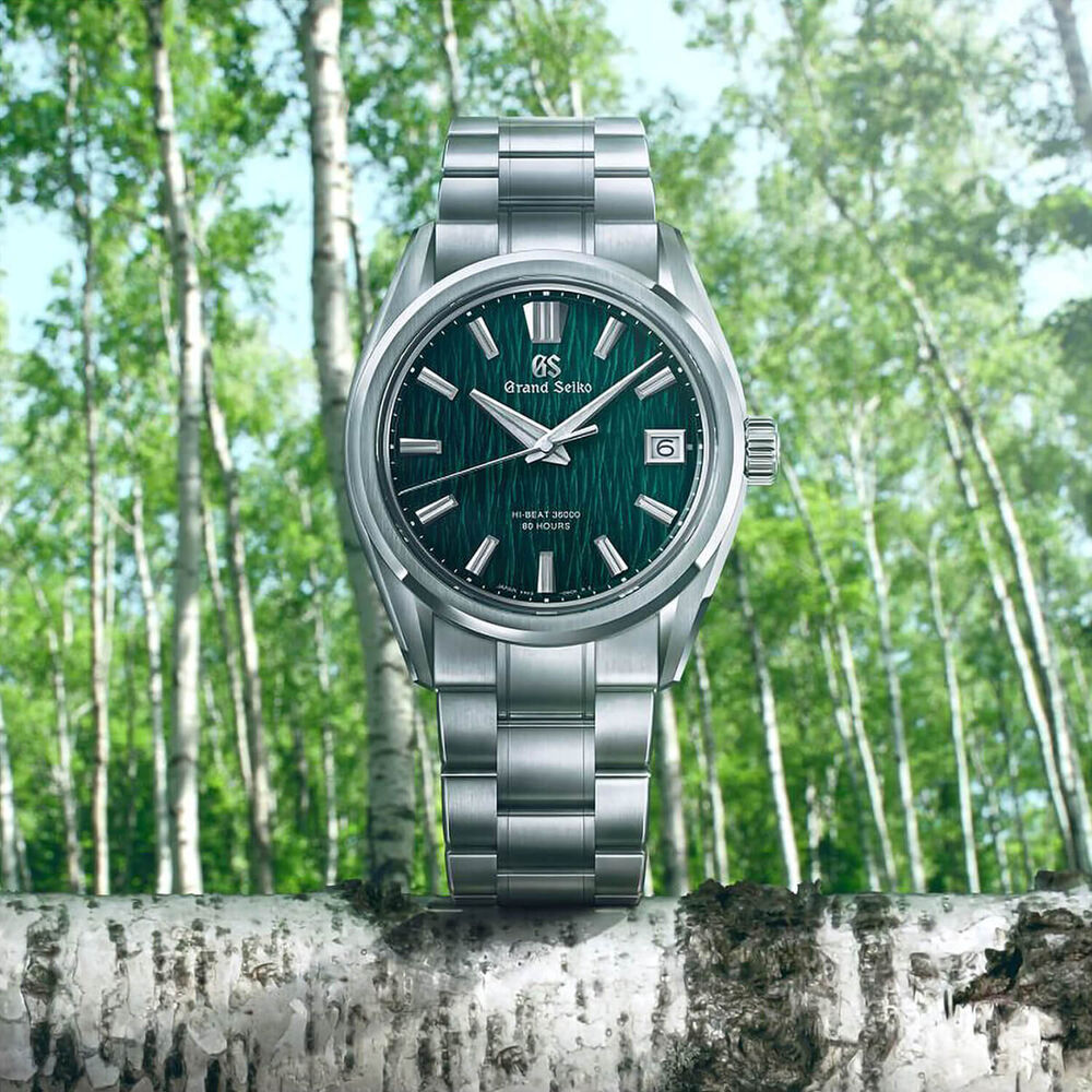 Grand Seiko Evolution 9 'Green Birch' Hi-Beat 40mm Steel Bracelet Watch