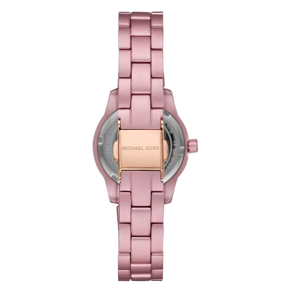 Michael Kors Runway Two-Hand Pink Dial And Strap Ladies Aluminum Watch