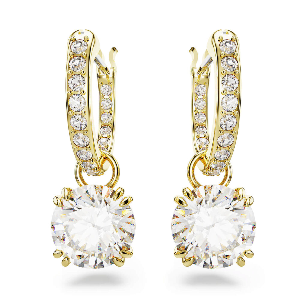Swarovski Constella Yellow Gold Plated Cubic Zirconia Stud Earrings