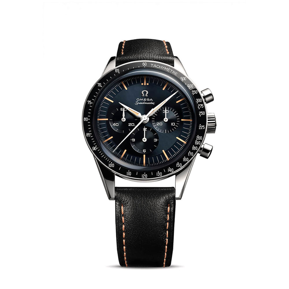 OMEGA Speedmaster Anniversary Series 'First OMEGA in Space&rsquo; 39.7mm Dial Black Leather Watch image number 2