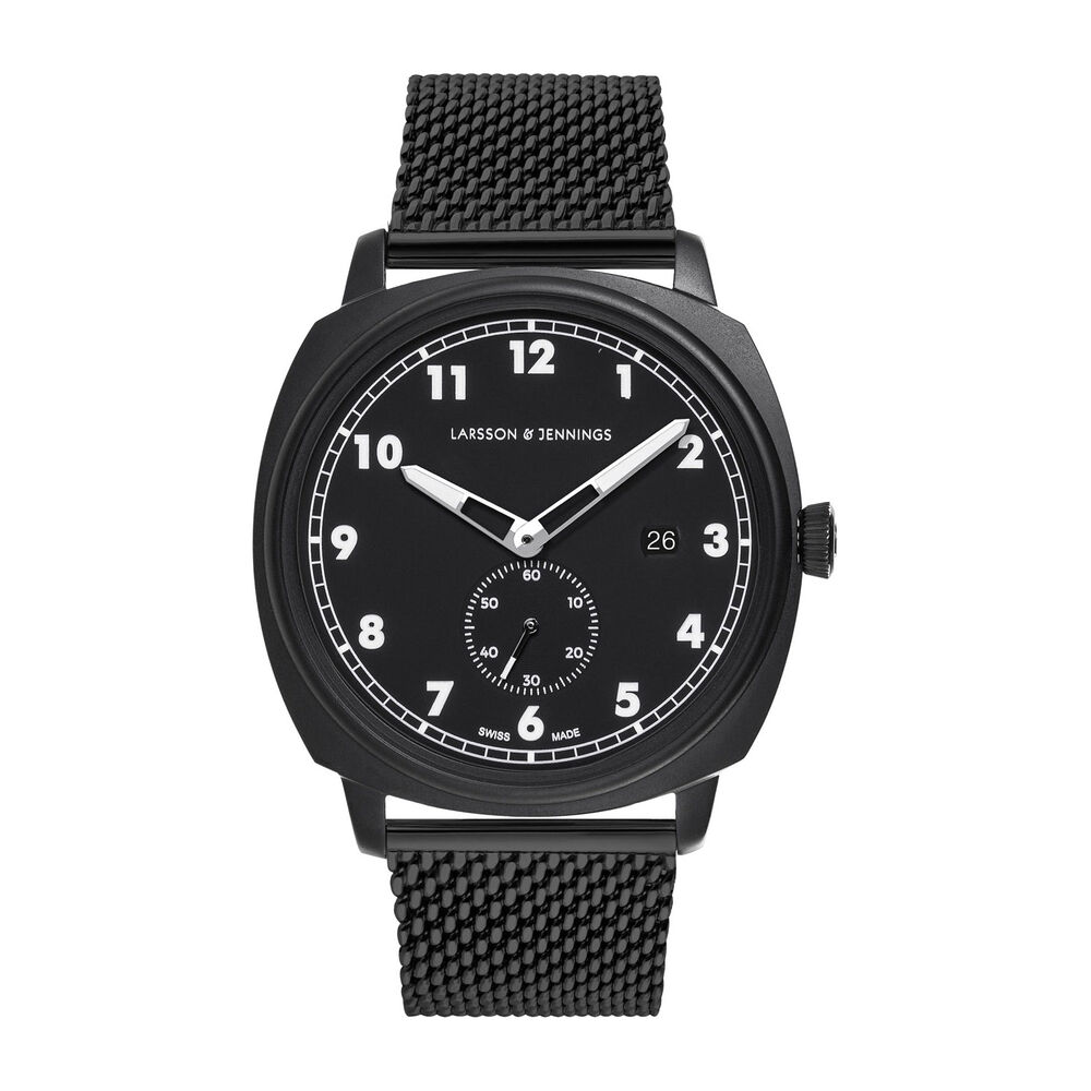 Larsson & Jennings Meridian Black Dial Steel Bracelet Men's Watch image number 0