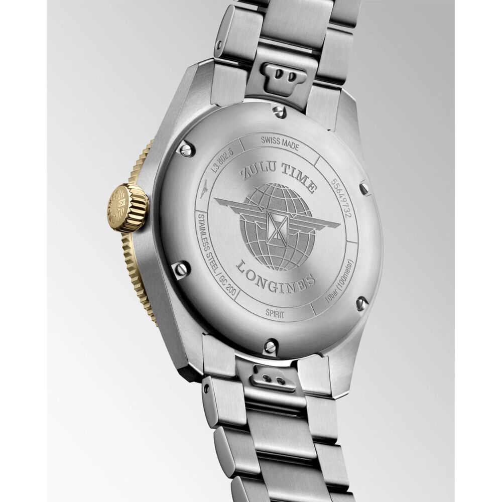 Longines Spirit Zulu 39mm Anthracite Dial Steel & 18ct Gold Case Watch image number 3