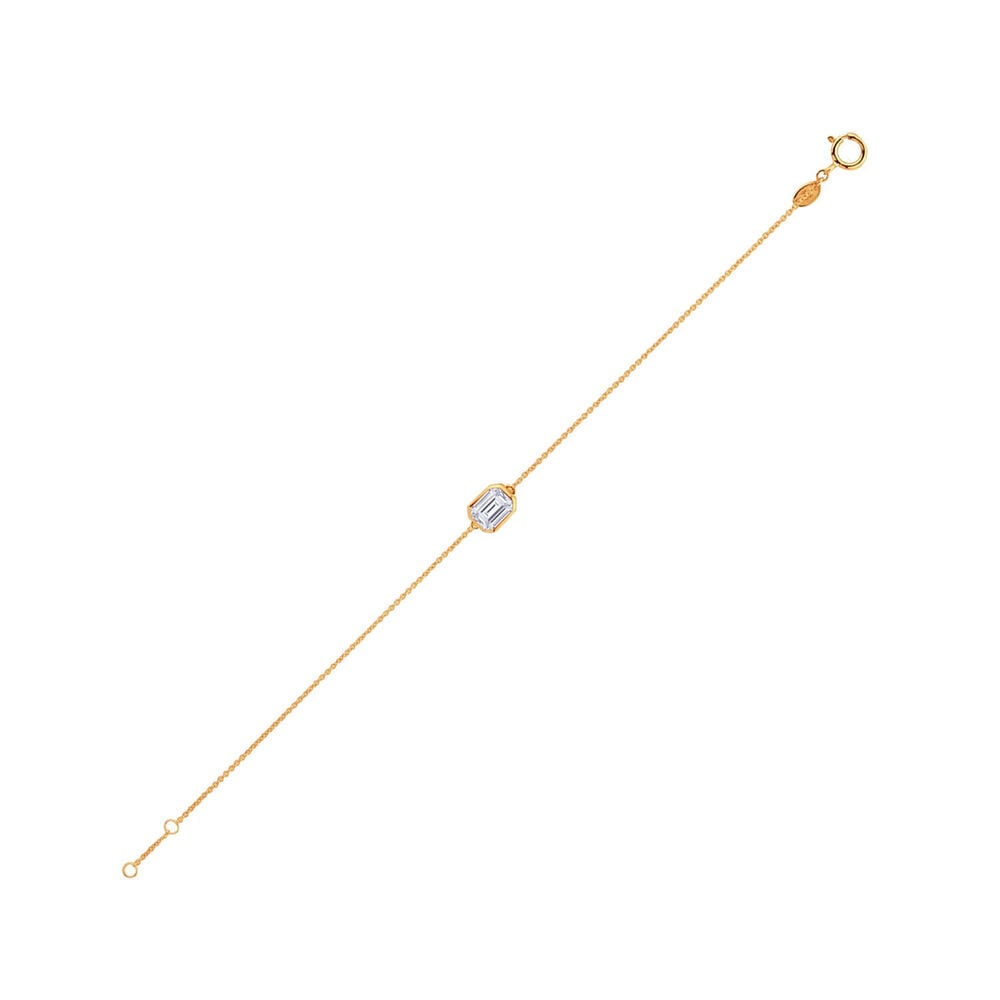 Born Contour 9ct Yellow Gold 0.30ct Emerald Lab Grown Diamond Bracelet