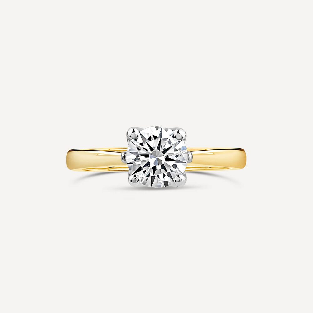 Born 18ct Yellow Gold Lab Grown 1ct Round Brilliant Diamond Ring image number 1