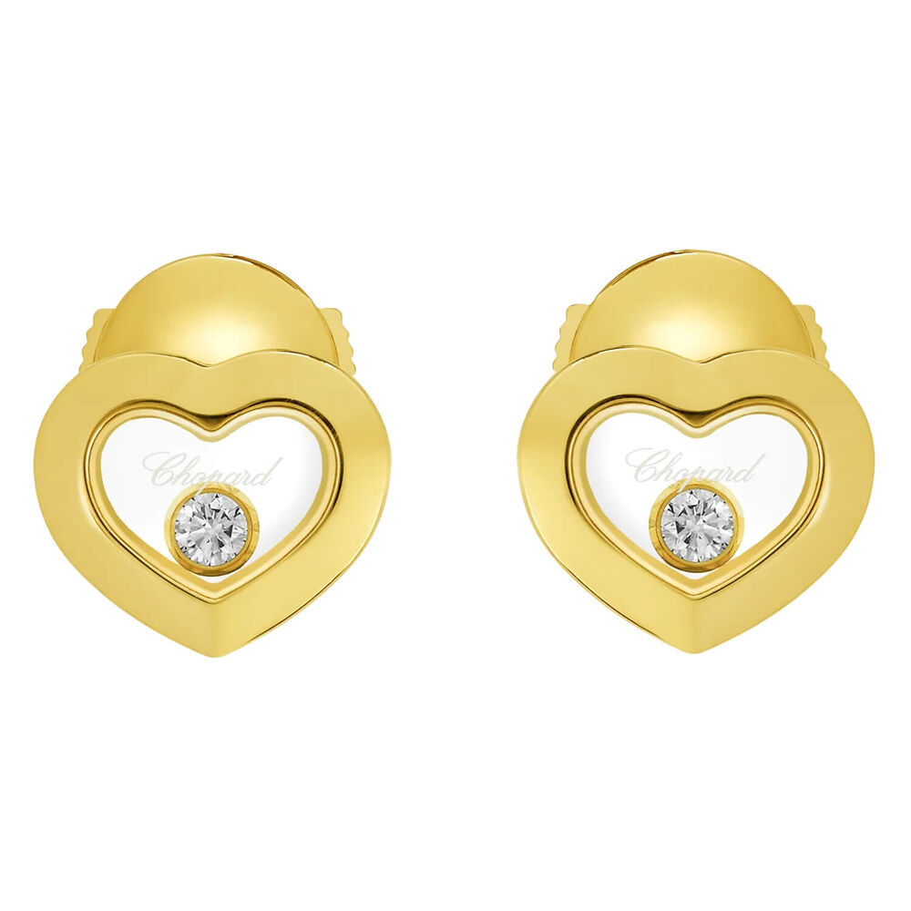 Chopard Happy Diamonds Icons Heart 18ct Yellow Gold 0.10ct Diamond Earrings image number 2