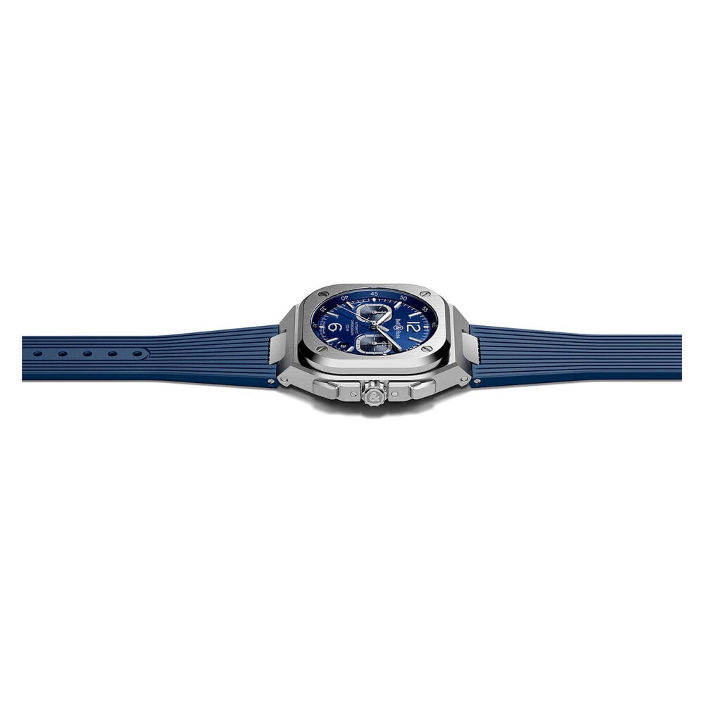 Bell & Ross BR05 Chrono Blue Dial Steel Case Blue Strap Watch image number 1