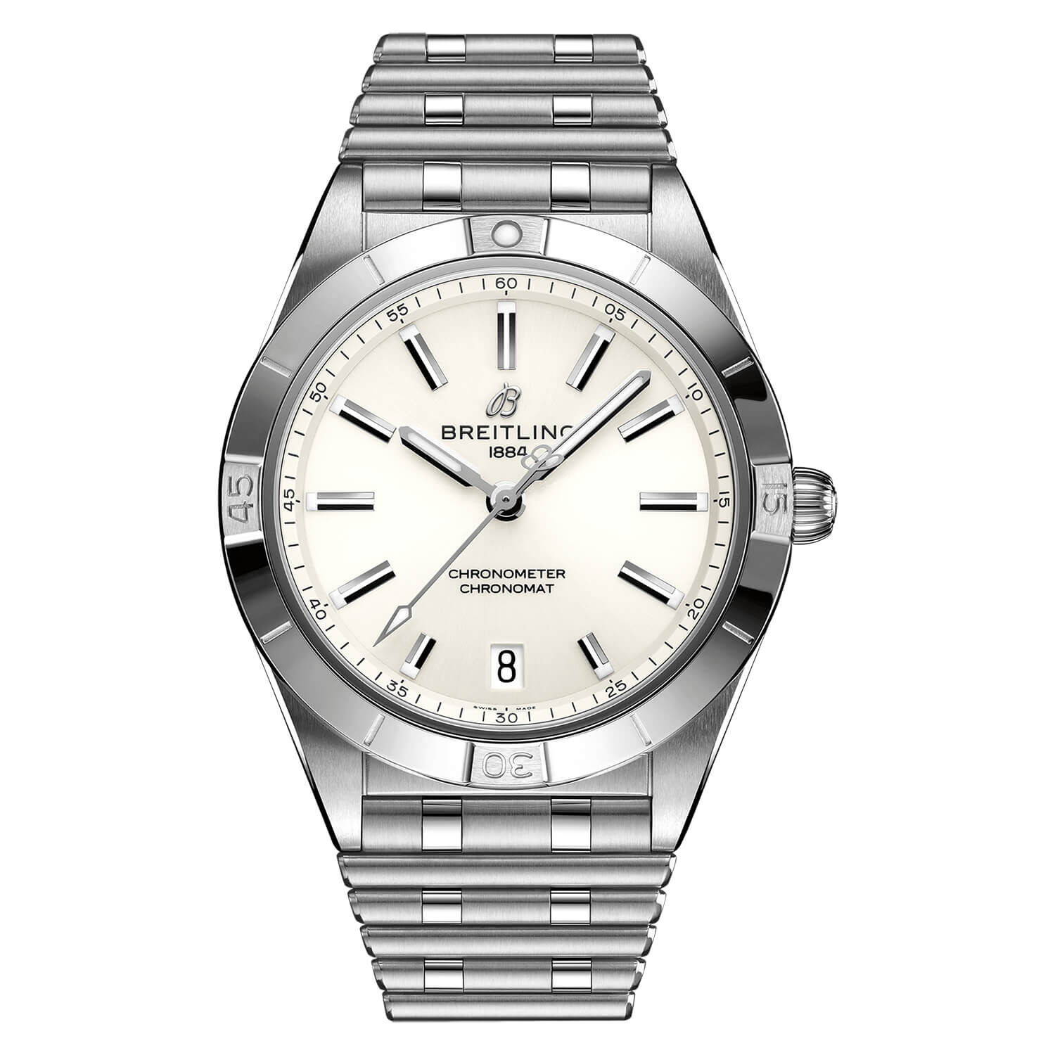 Breitling chronomat clearance white face