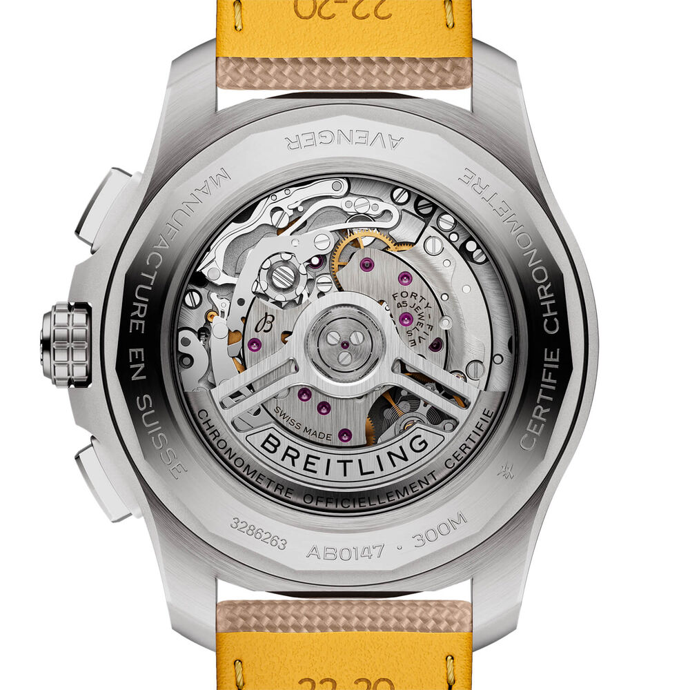 Breitling Avenger B01 Chronograph 44mm Beige Dial & Beige Leather Strap Watch image number 1