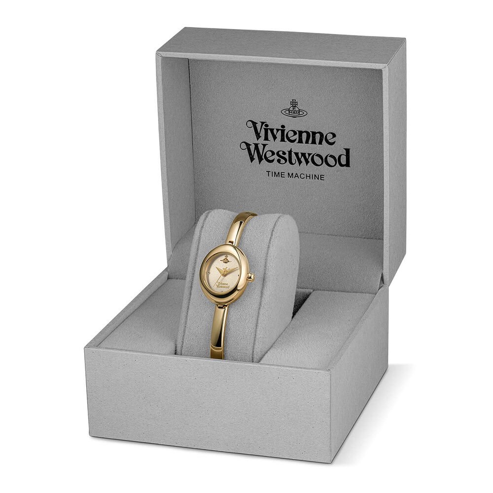Vivienne Westwood Audley 22mm Gold Dial Gold Tone Steel Bracelet Watch