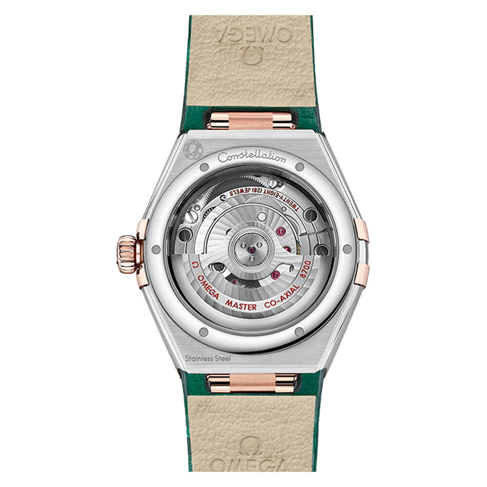 OMEGA Constellation 29mm Green Dial & Strap Diamond Dot Bezel Watch