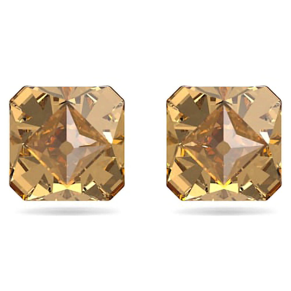 Swarovski Chroma Yellow Crystal Stud Earrings image number 0