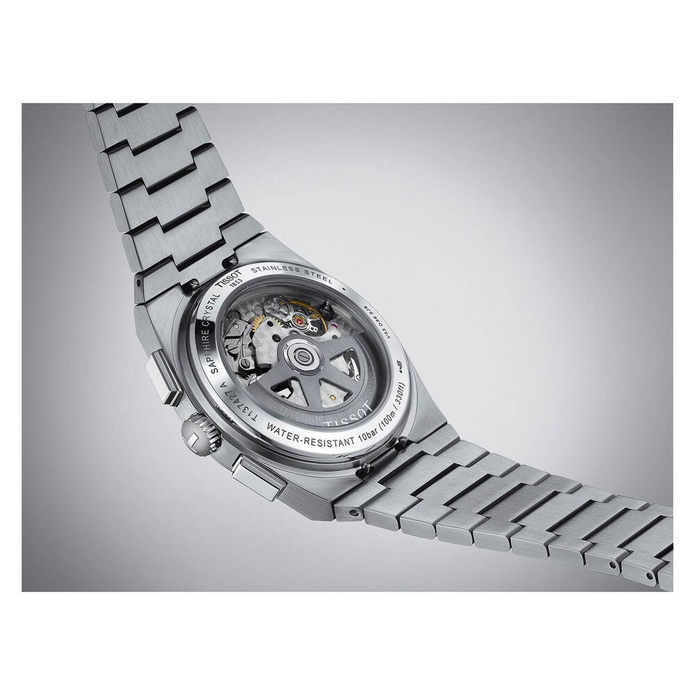 Tissot PRX 42mm White&Black Chrono Dial Bracelet Automatic Watch image number 5