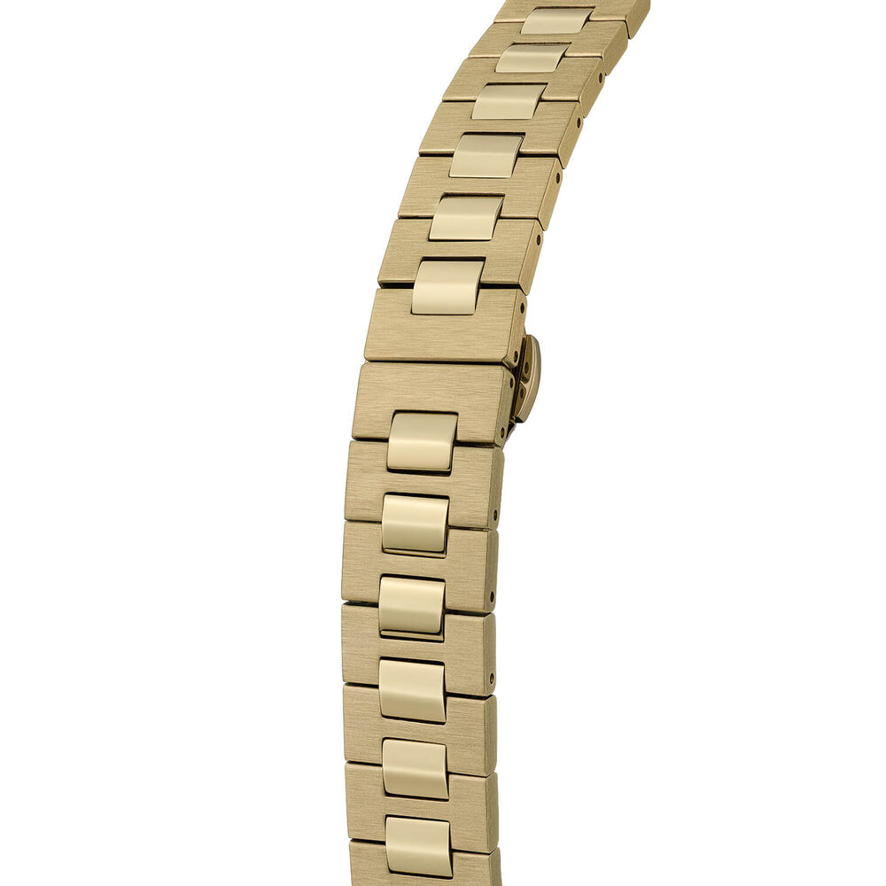Vivienne Westwood The Brunswick 24mm Light Olive Dial Gold Steel Bracelet Watch image number 5