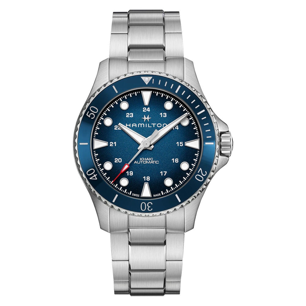 Hamilton Khaki Navy Scuba 43mm Blue Dial Blue Bezel Steel Case Bracelet Watch