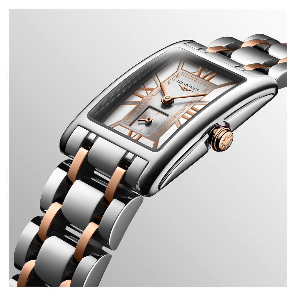 Longines Elegance DolceVita 20.80x32mm Beige Dial Rose Gold Detail Bracelet Watch