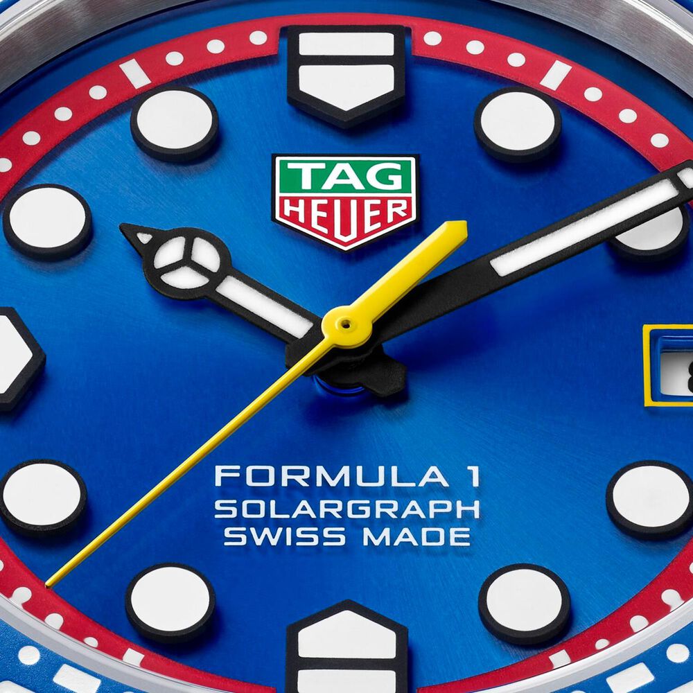 TAG Heuer Formula 1 Solargraph x Oracle Red Bull Racing 38mm Blue Dial Steel Bracelet Watch