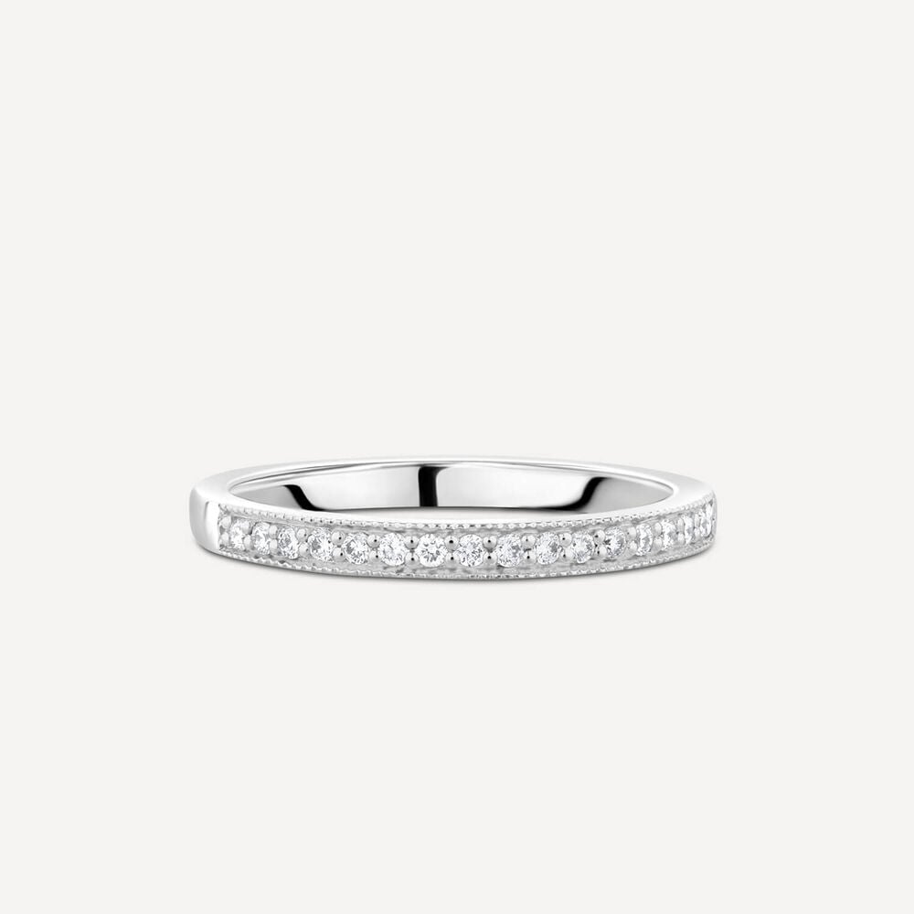 Northern Star 18ct White Gold Signature 0.14ct Diamond Wedding Ring image number 2