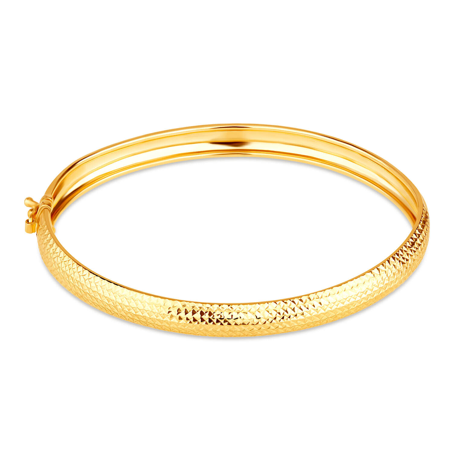 Diamond cut discount gold bangles