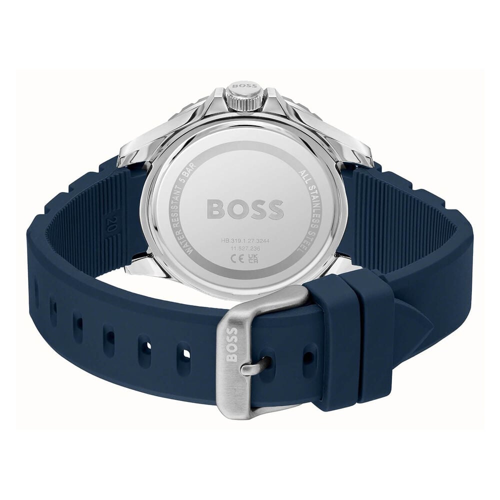BOSS Troper Sport 41mm Dark Blue Dial Rubber Strap Watch image number 2