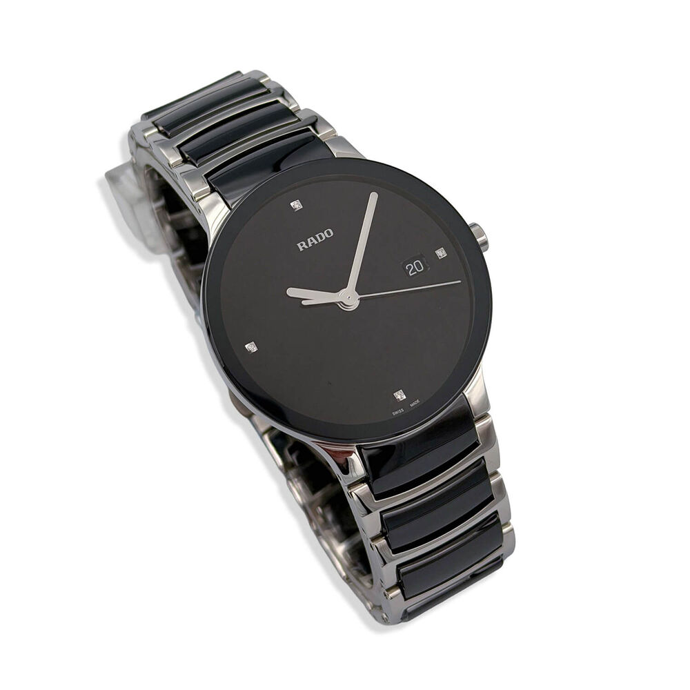 Pre-Owned Rado Centrix Men's Black Ceramic Bracelet Watch