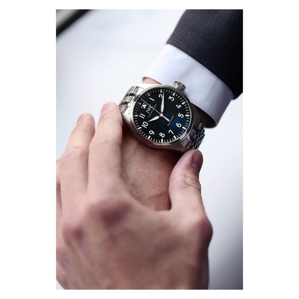 IWC Schaffhausen Big Pilot's Watch 43 Blue Dial Bracelet Watch image number 12