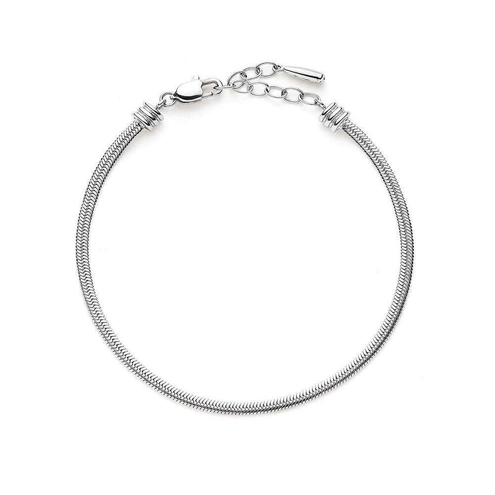 Missoma Platinum Plated Steel Thin Snake Chain Bracelet