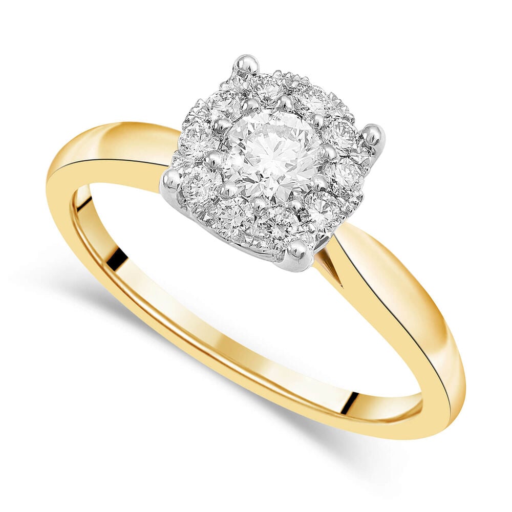 Starburst Collection 18ct gold 0.50 carat round brilliant diamond ring