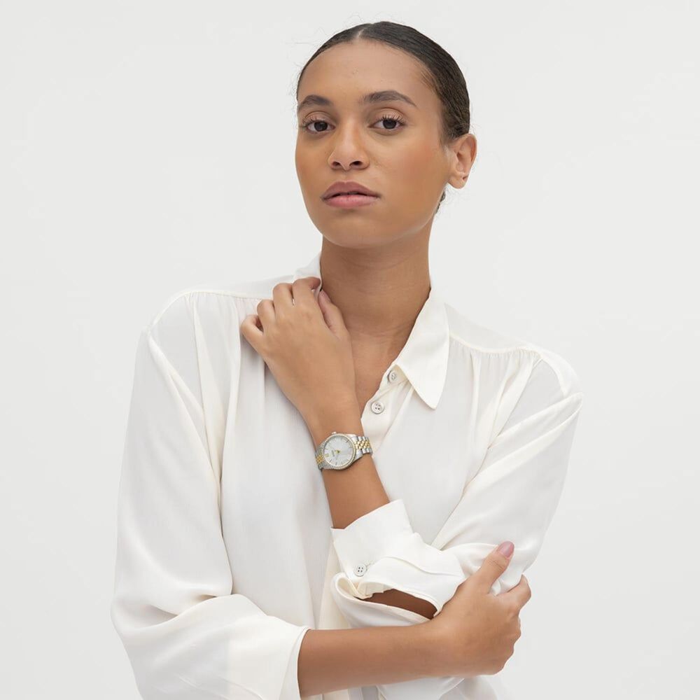 BOSS Graceful 32mm White Mother of Pearl Dial Two Tone Steel Bracelet Watch
