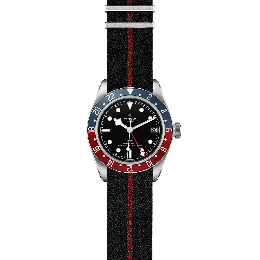 TUDOR Black Bay GMT Black Dial Black Fabric Men's Watch