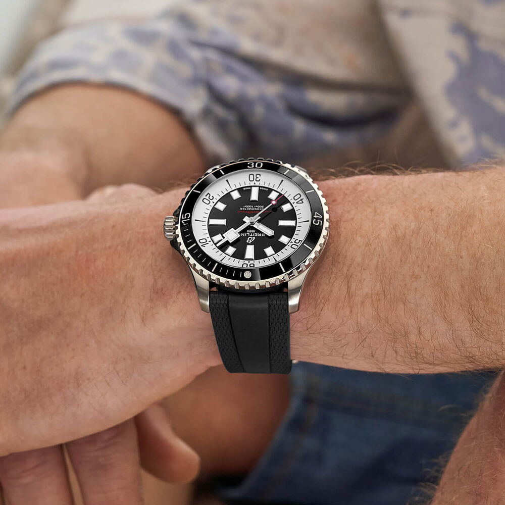 Breitling Superocean Automatic 44 Black Dial Strap Watch image number 4