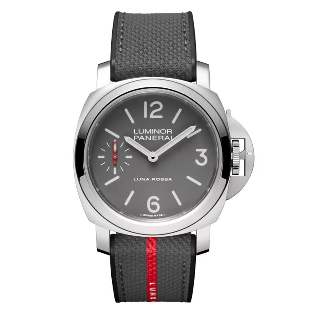 Panerai Luminor Tre Giorni Luna Rossa 44mm Grey Dial Rubber Strap Watch