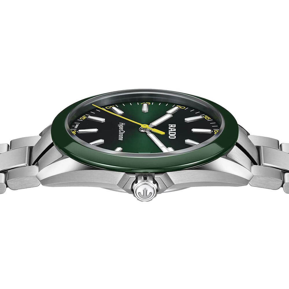 Rado Hyperchrome 41.5mm Green Sunray Dial Steel Bracelet Watch