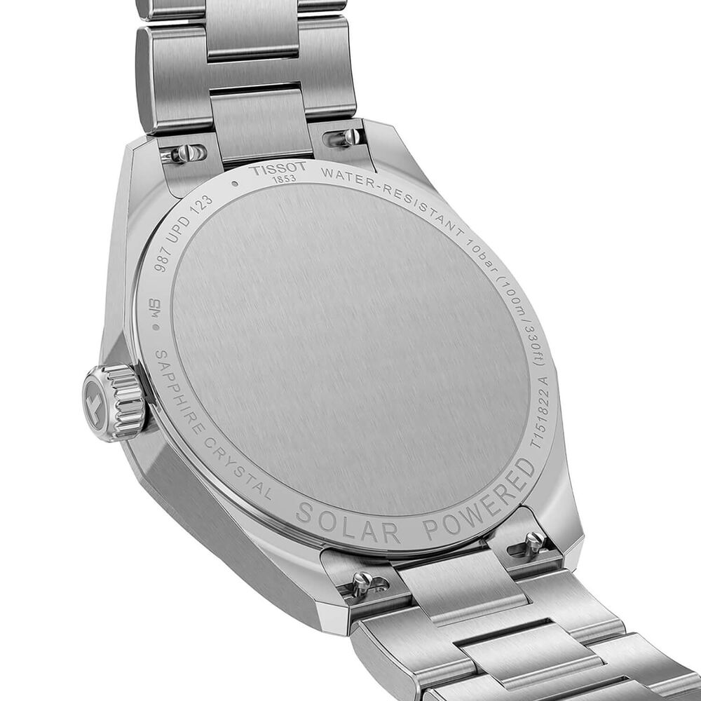 Tissot PRC 100 Solar 34mm Green Dial Steel Bracelet Watch