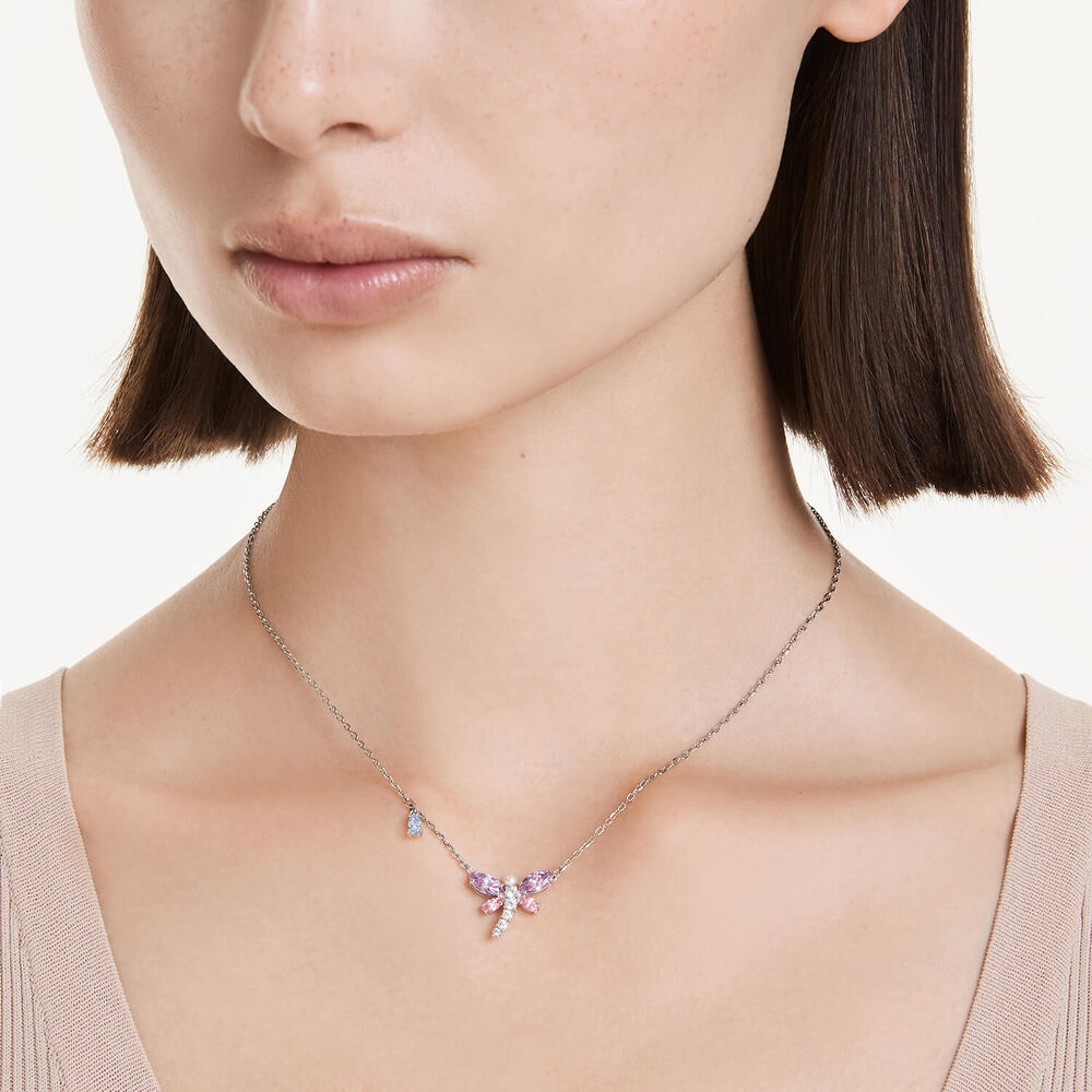Swarovski x Ariana Grande Multicoloured Crystals & Cubic Zirconia Dragonfly Pendant