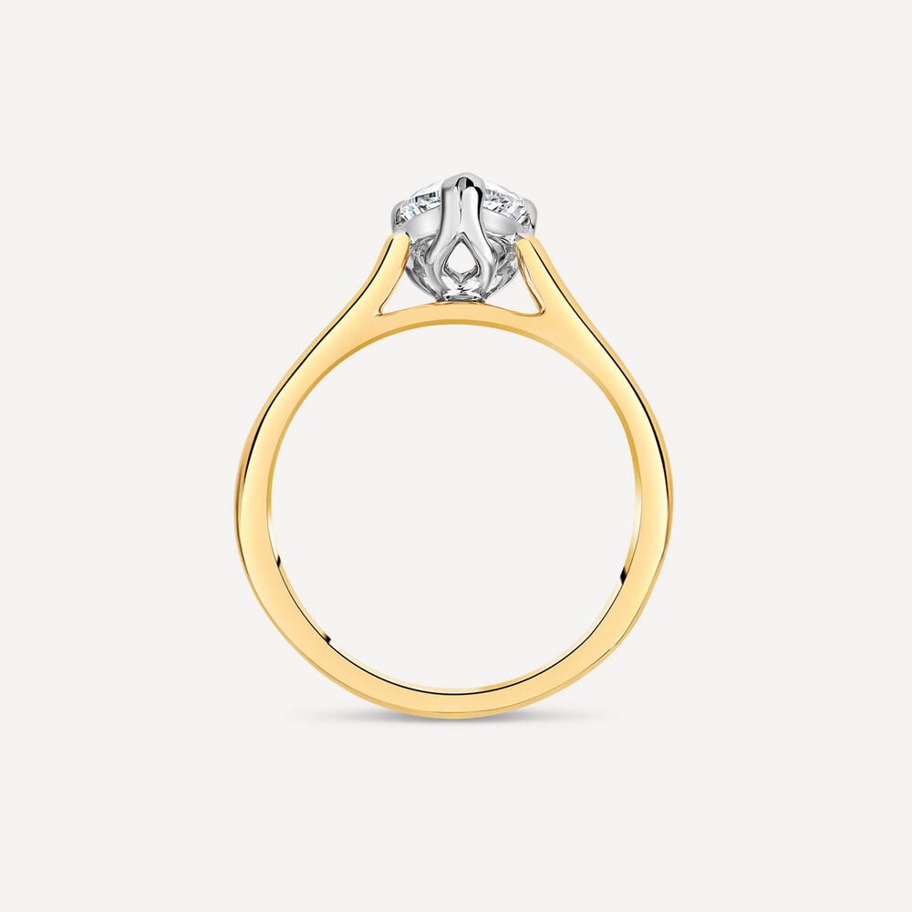 Born 18ct Yellow Gold Lab Grown 1.50ct Pear Diamond Ring image number 3
