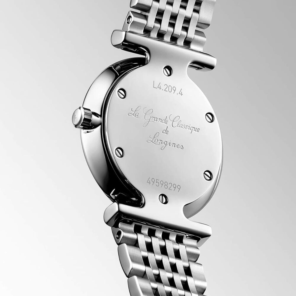 Longines La Grande Classique de Longines 24mm Blue Dial Diamond Dots Steel Bracelet Watch image number 3